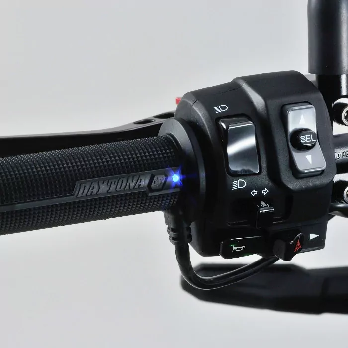 Heizgriffe "Daytona V" | Motorräder | 7/8"-22 mm L 120 + R 120mm | 4 fach verstellbar | offen