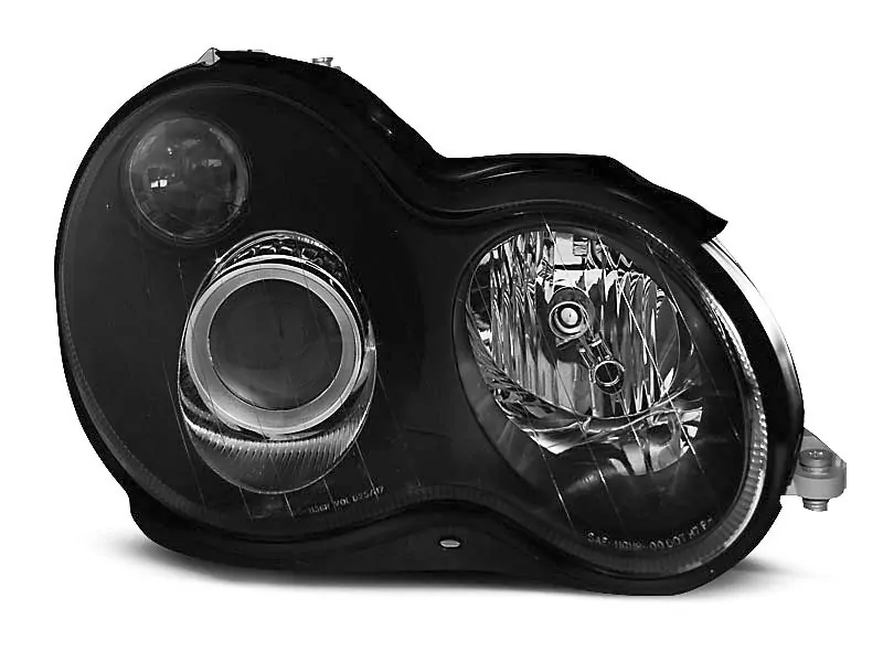 Headlights Black Fits Mercedes W203 C-Klasse 07.00-03.04