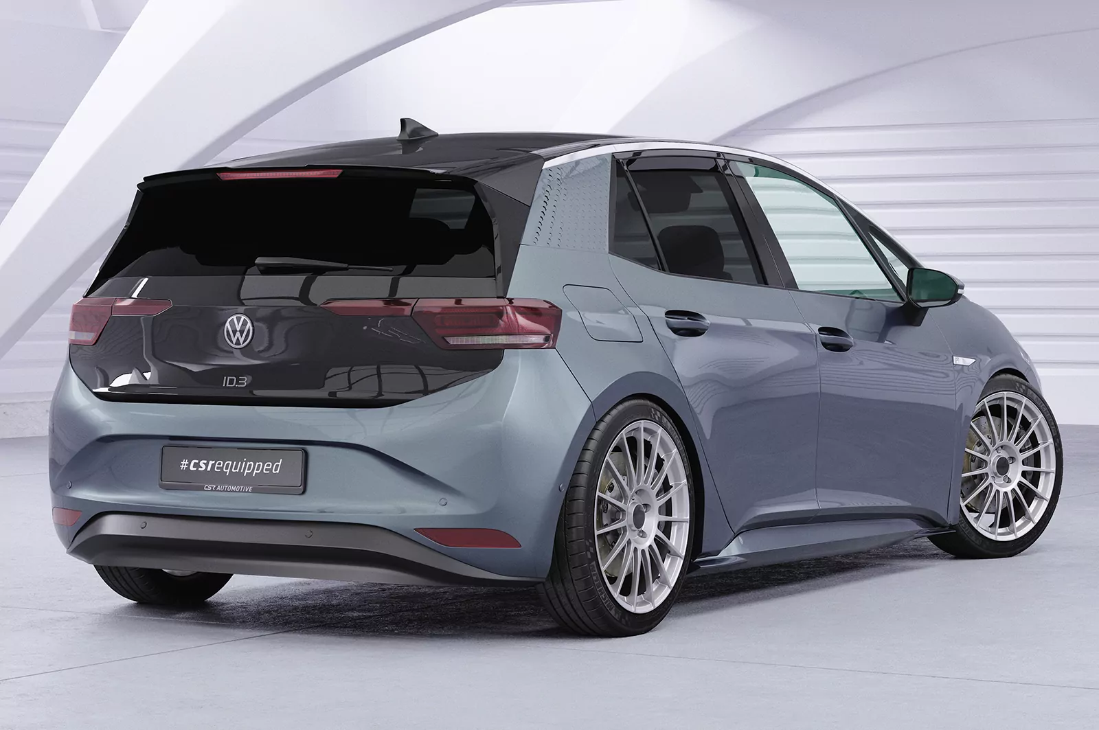 Heckflügel mit ABE für VW ID.3 HF620 Strukturiert (schwarz matt)