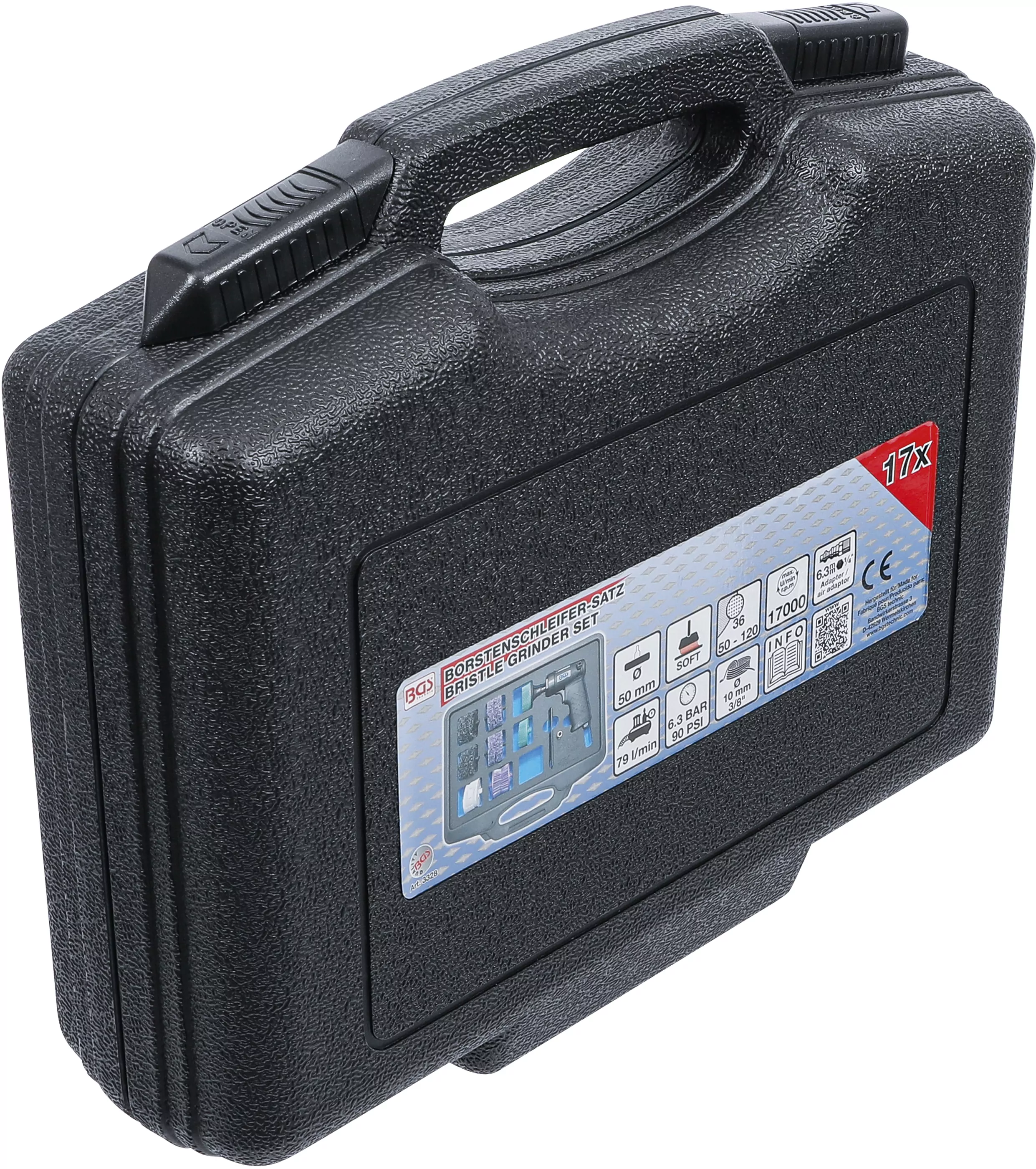 Druckluft-Borstenschleifer-Satz | 17-tlg.