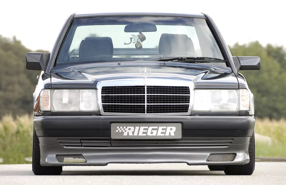 Rieger Spoilerlippe für Mercedes 190 (W201) - Lim.  nicht für16V, ab Bj. 88--> carbon optik
