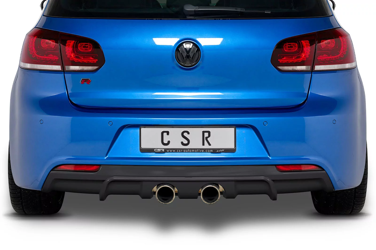 Heckansatz für VW Golf 6 R HA268 Strukturiert (schwarz matt)