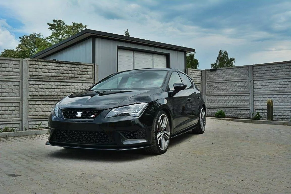 Front Ansatz Passend Für Passend Für SEAT LEON III CUPRA / FR Schwarz Hochglanz Schwarz Hochglanz