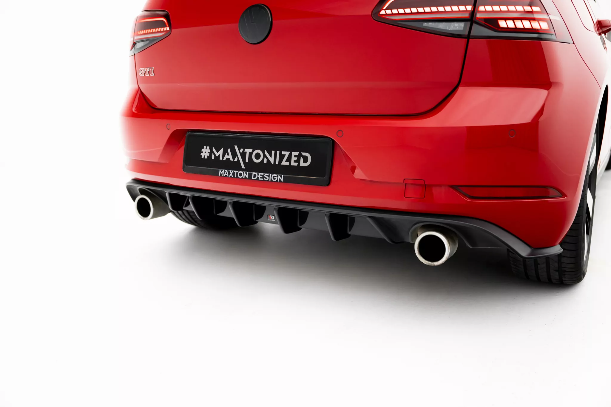 Diffusor Heck Ansatz Passend Für Passend Für VW GOLF 7 GTI FL Schwarz Hochglanz Schwarz Hochglanz