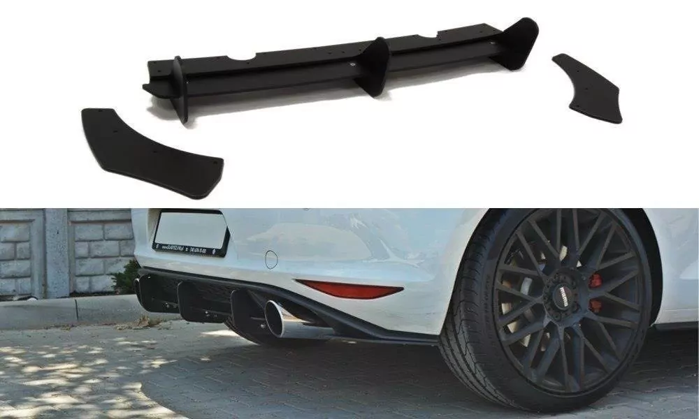 VW GOLF 7 GTI Diffusor Heck Ansatz Passend Für Heckschürze Passend Für & Heck Ansatz Flaps Diffusor Passend Für