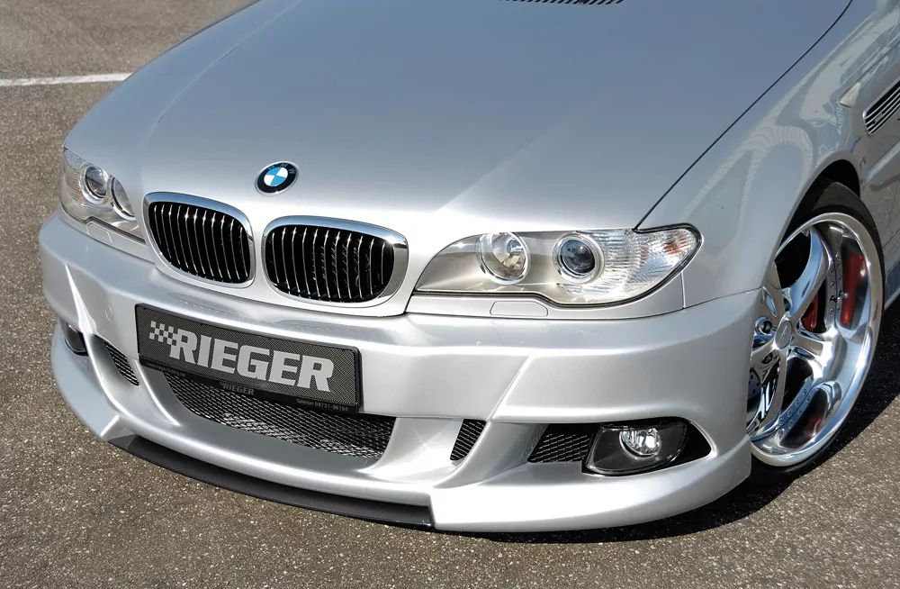 Rieger Spoilerstoßstange E92-Look für BMW 3er E46 - Lim. 02.02- (ab Facelift) carbon optik