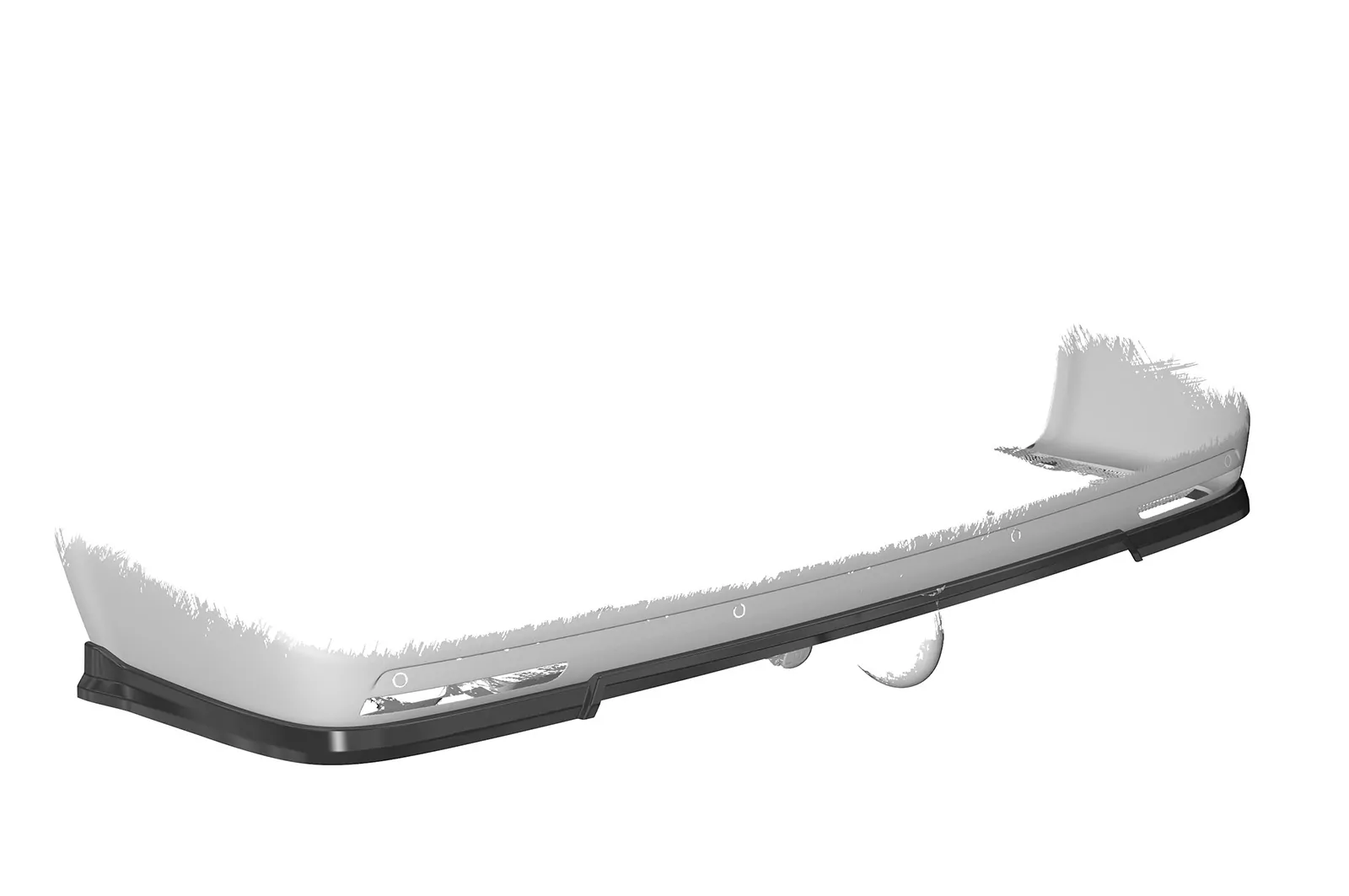 Heckansatz für VW T5 HA269 Strukturiert (schwarz matt)