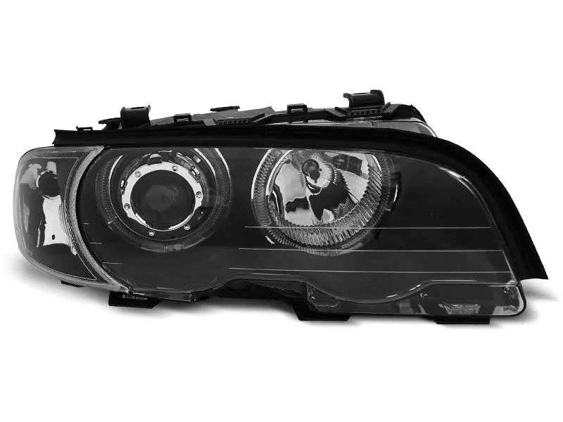 HEADLIGHTS ANGEL EYES LED BLACK fits BMW E46 04.99-03.03 COUPE CABRIO