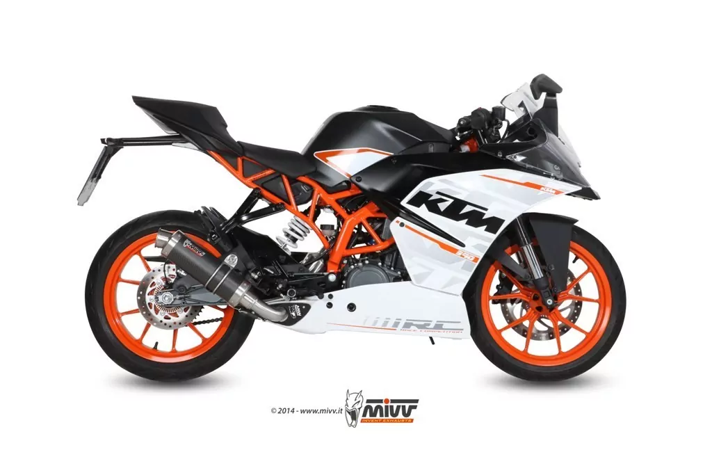 MIVV Komplettanlage 1x1 GP In Carbon Für KTM RC 390 14-