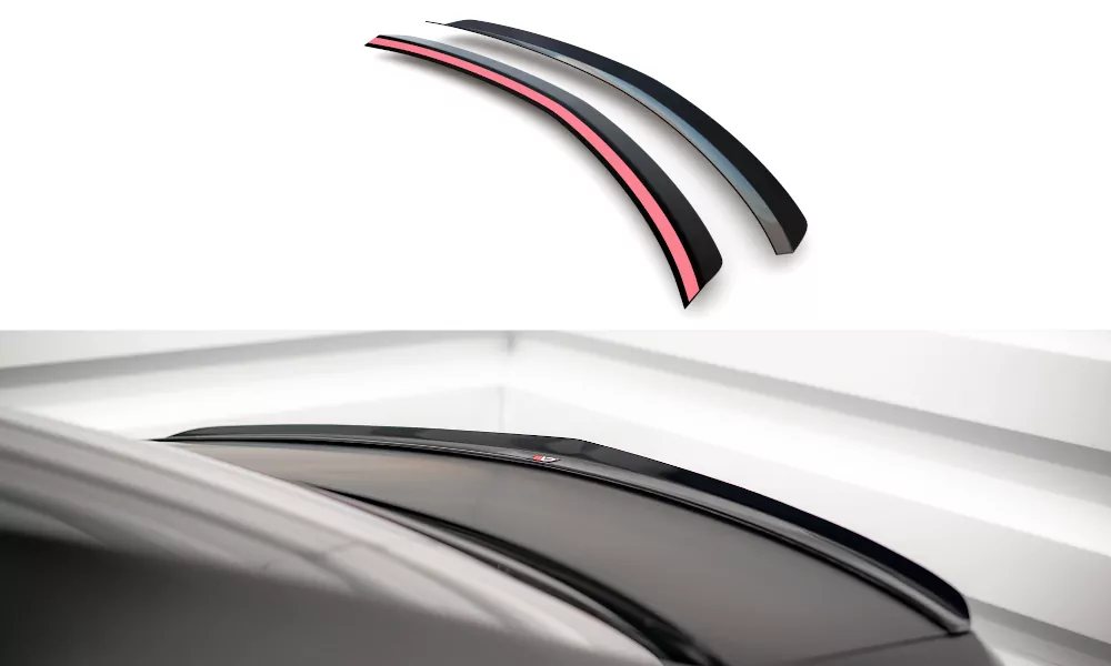 Spoiler CAP Für Mercedes-Benz C Limousine W204 / C Coupe C204 Schwarz Hochglanz