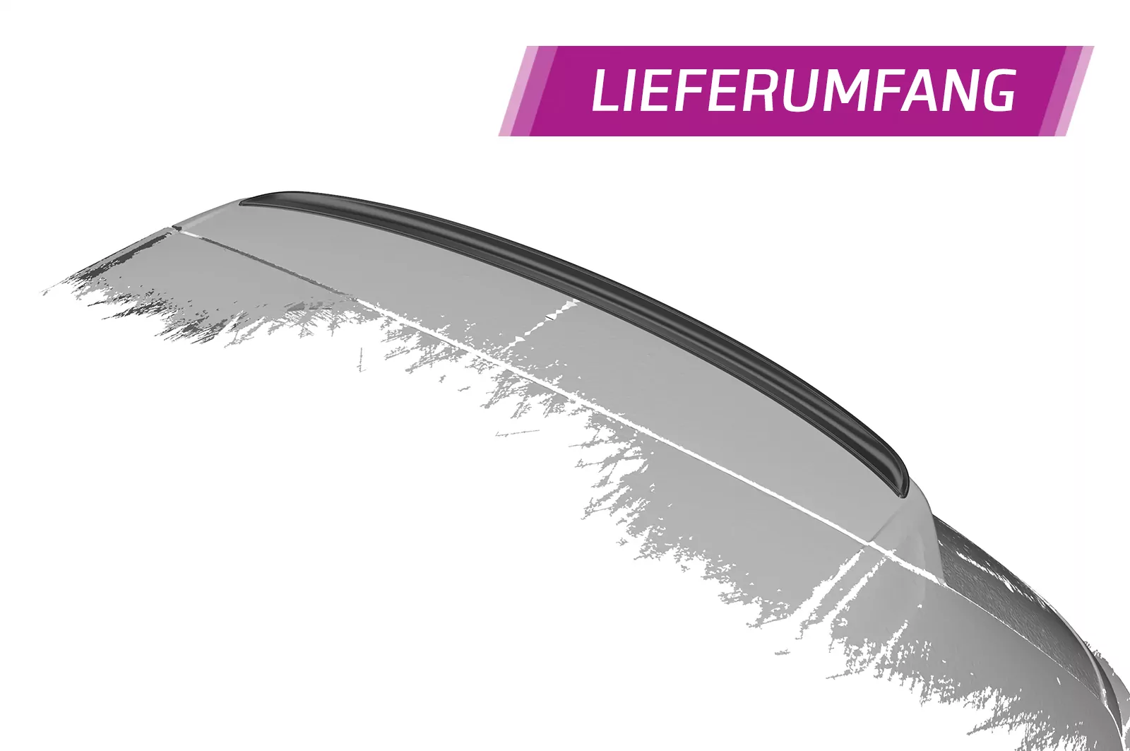 Heckflügel mit ABE für VW Golf 7 (Typ AU) HF919 Schwarz Strukturiert