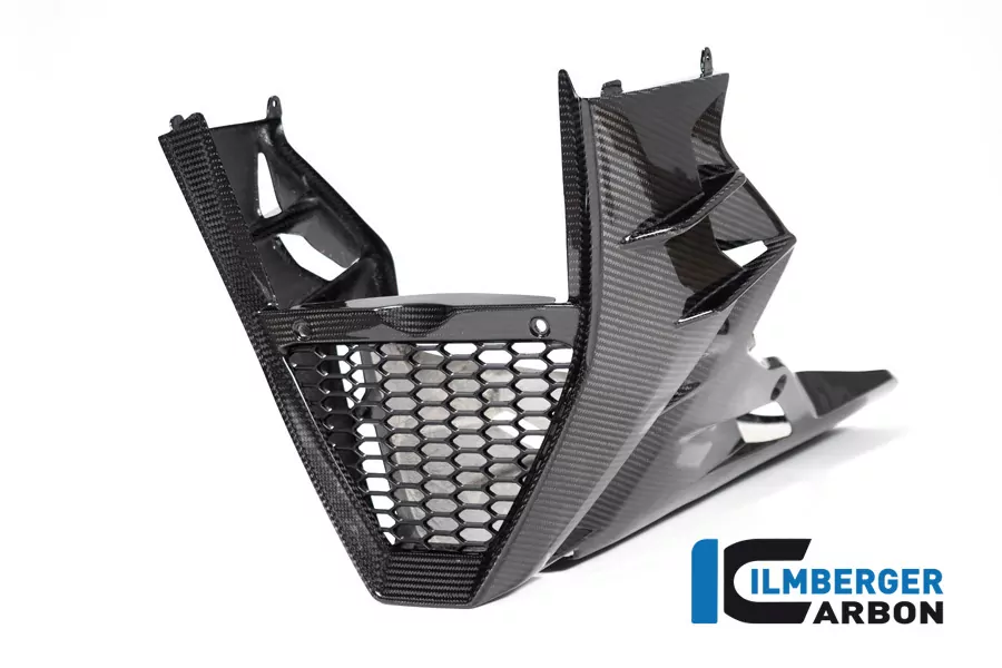 Ilmberger Carbon Motorspoiler komplett lange Version matt für Aprilia Tuono V4 2021-