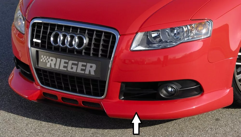 Rieger Spoilerlippe für Audi A4 (8E) Typ B7 | Lim. 11.04- (ab Facelift) Nur für S-Line Exterieur