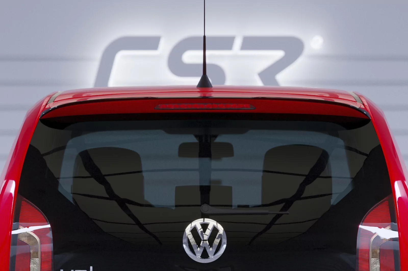 Heckflügel mit ABE für VW up!/ Seat Mii/ Skoda Citigo HF578 Strukturiert (schwarz matt)