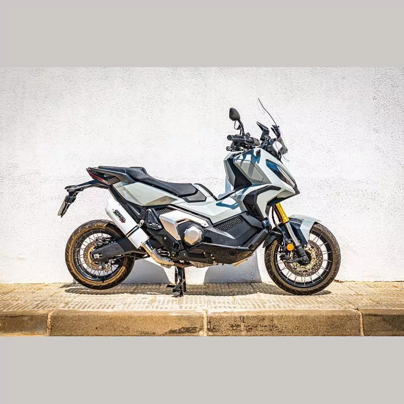 Honda X-Adv 750 2021-2023, Albus Evo4, Homologated legal slip-on exhaust including removable db killer and link pipe
