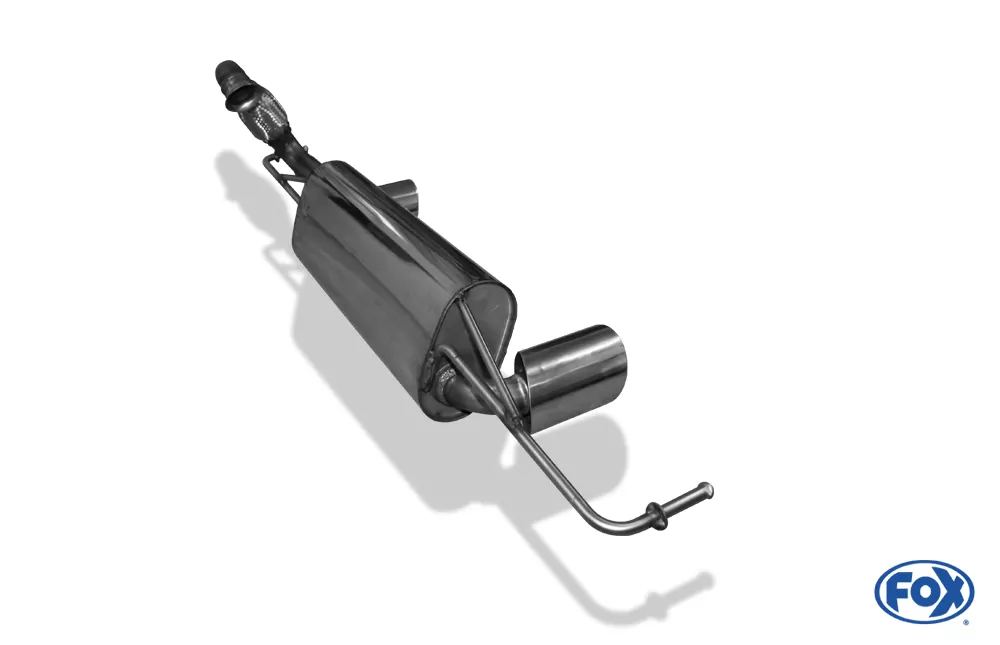 Smart Forfour 453 mit Brabus Heckansatz  Endschalldämpfer quer Ausgang rechts/links inkl. Flexstück - 1x90 Typ 25 rechts/links