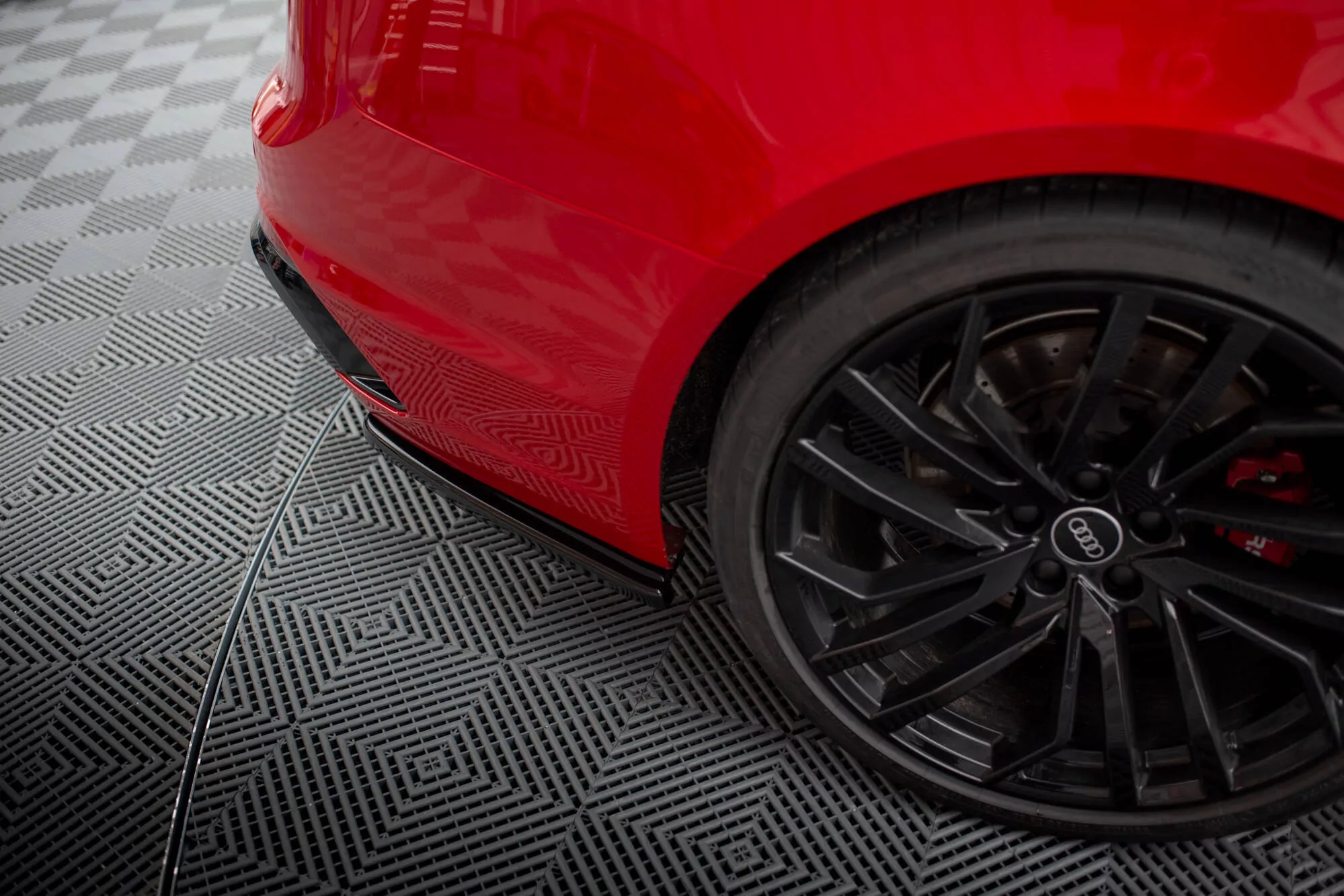 Heck Ansatz Flaps Diffusor Passend Für Diffusor Passend Für AUDI RS4 B9 AVANT Schwarz Hochglanz Schwarz Hochglanz