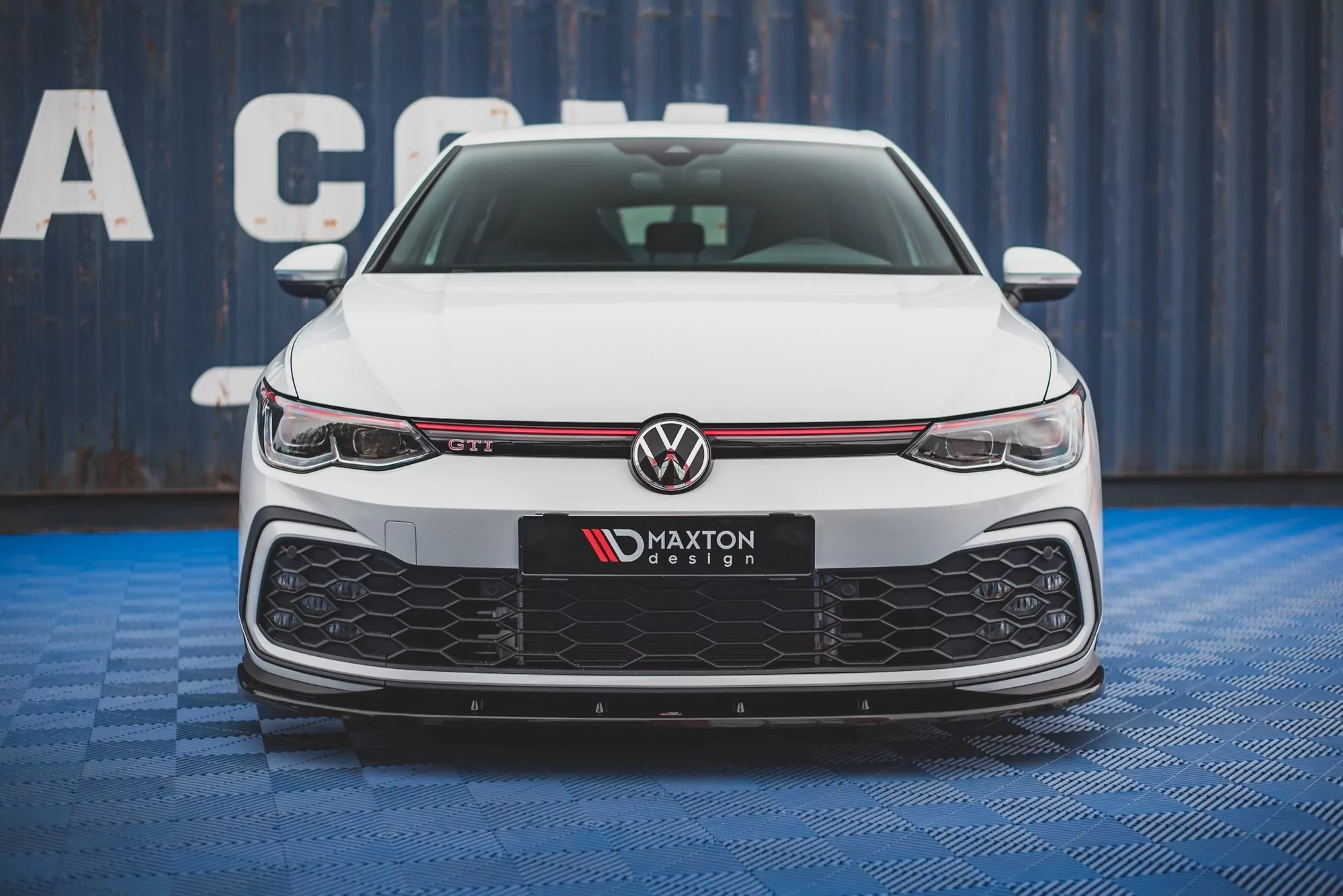Front Ansatz Für Volkswagen Golf GTI / GTE / GTD / R-Line Mk8 Schwarz Hochglanz