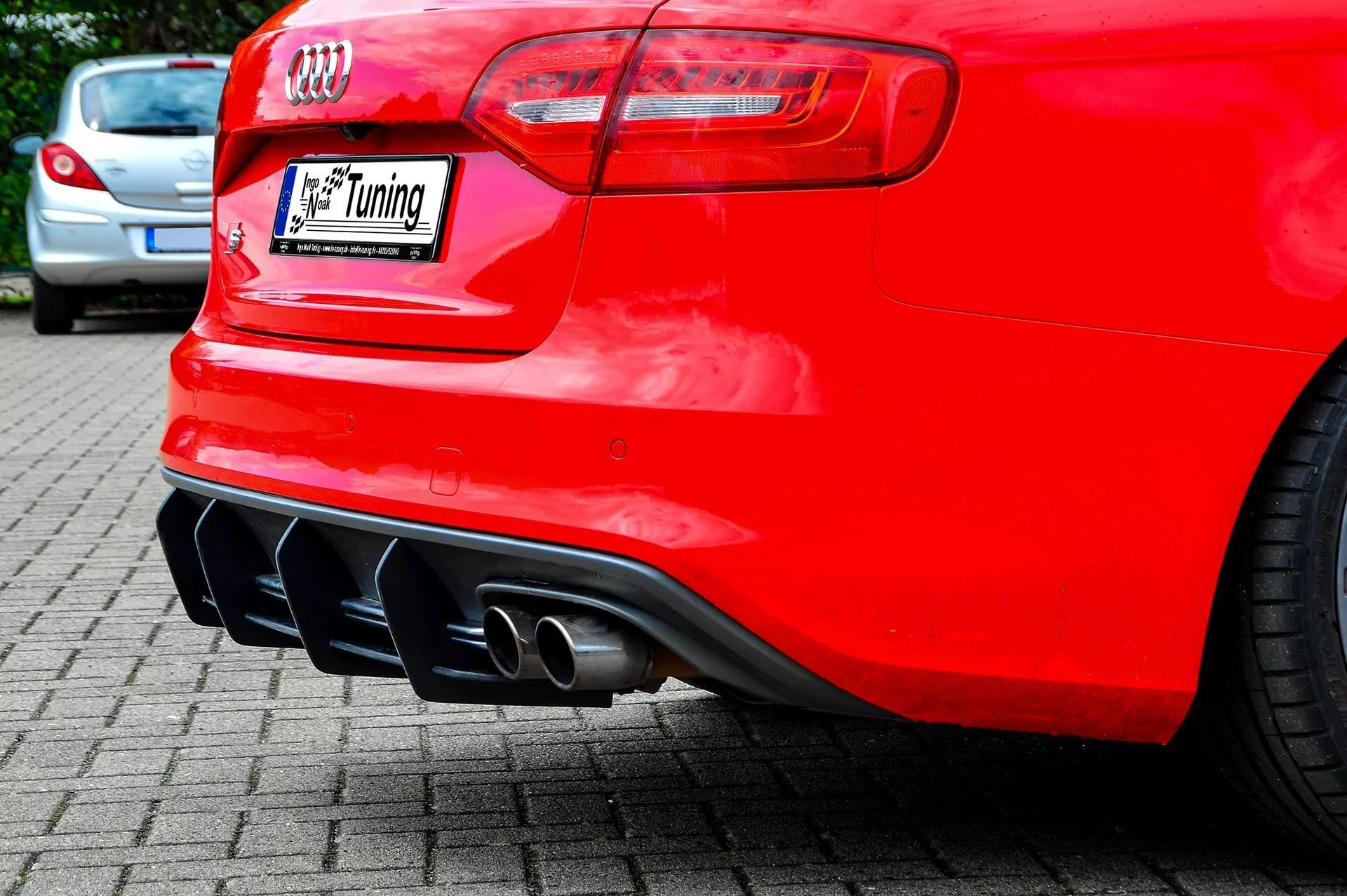 Gefräster Heckansatz aus ABS für Audi S4 B8 Facelift