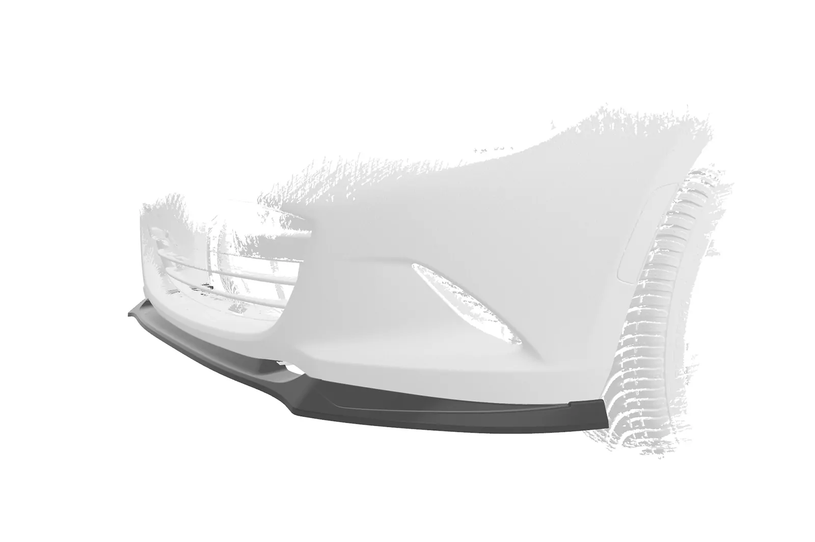 Cup-Spoilerlippe mit ABE für Mazda MX-5 (Typ ND) CSL652 Schwarz Strukturiert