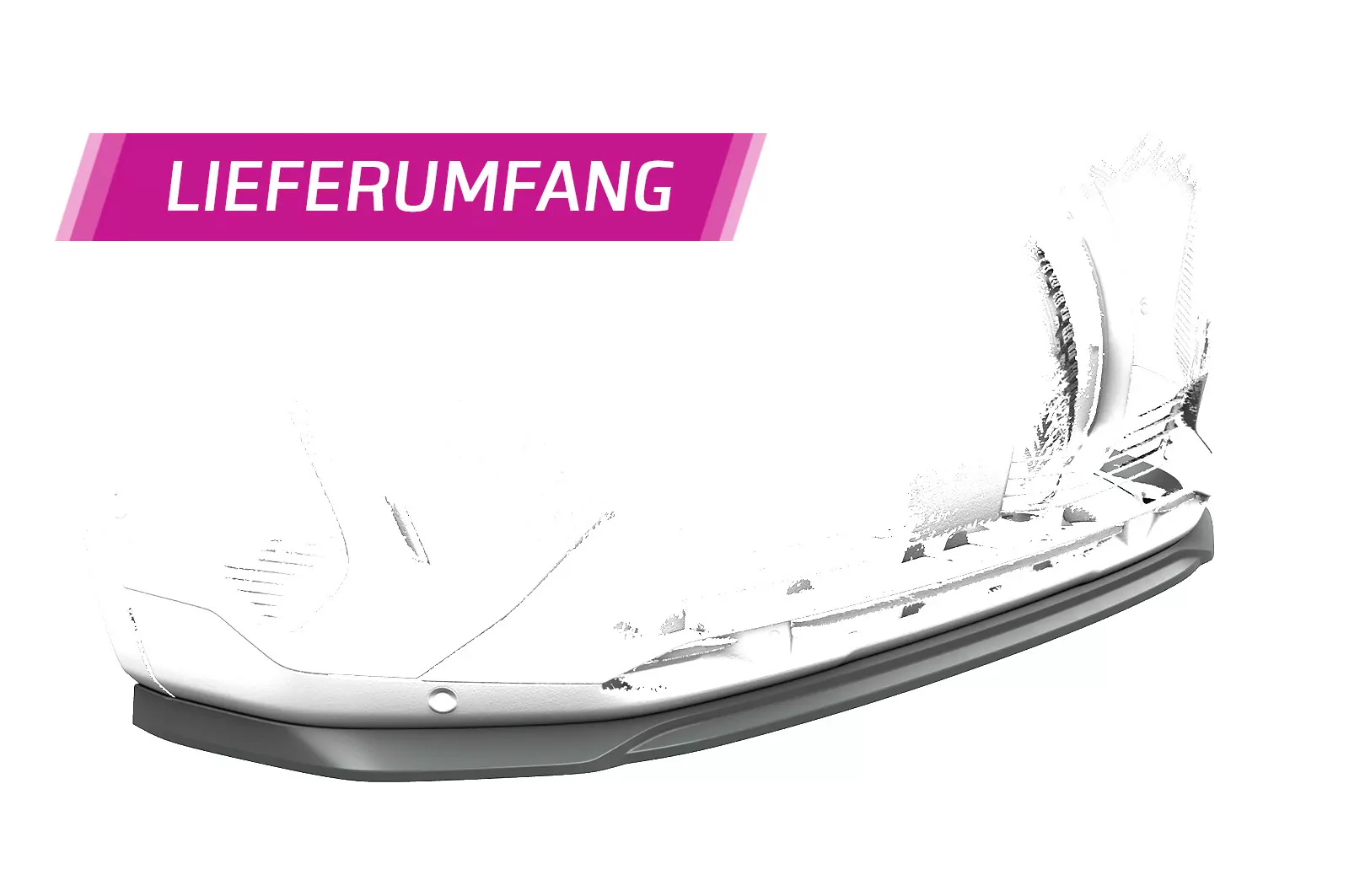 Cup-Spoilerlippe mit ABE für Peugeot 5008 (2.Gen) CSL582 Schwarz Strukturiert