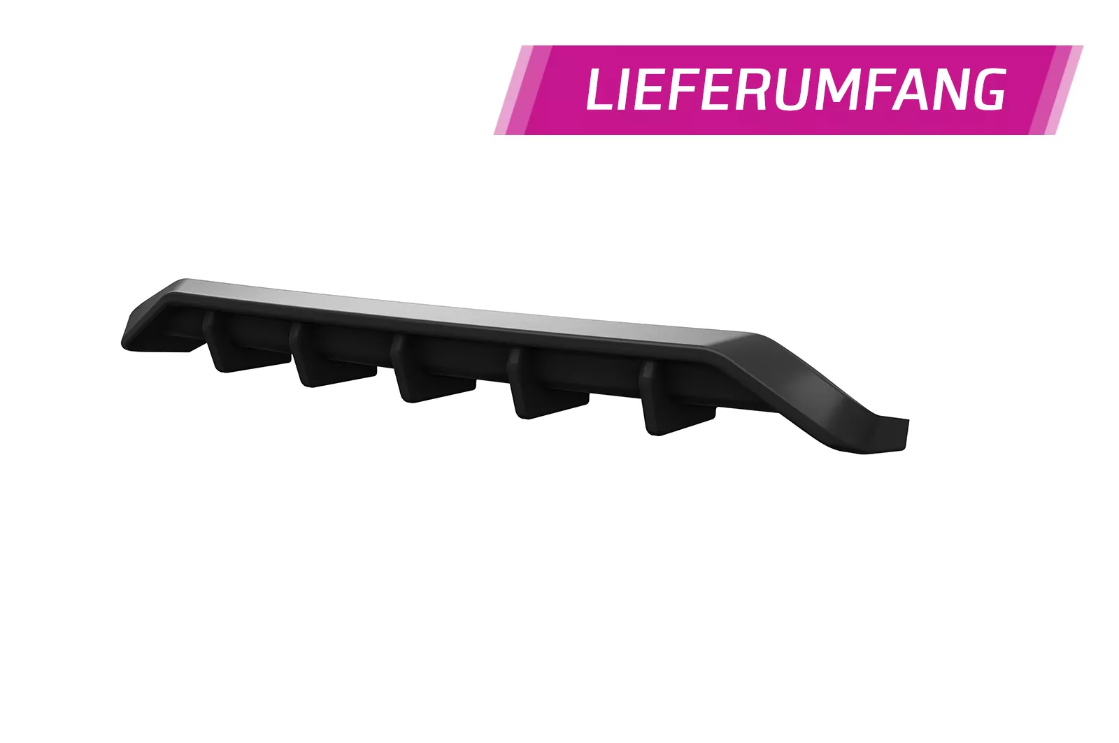 Heckansatz für BMW 6er E63 / E64 Coupe und Cabrio HA487 Schwarz Strukturiert