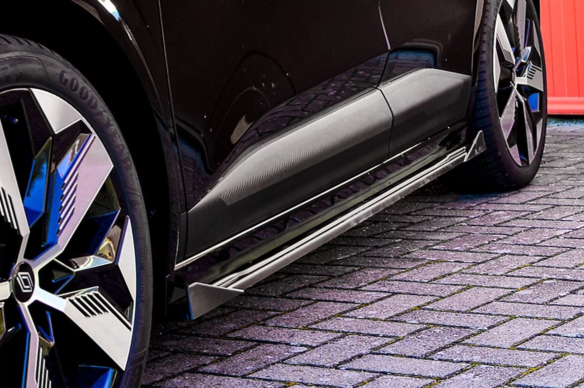 Seitenschweller mit Wings vorne + hinten aus ABS für Renault Megane E-Tech RCB