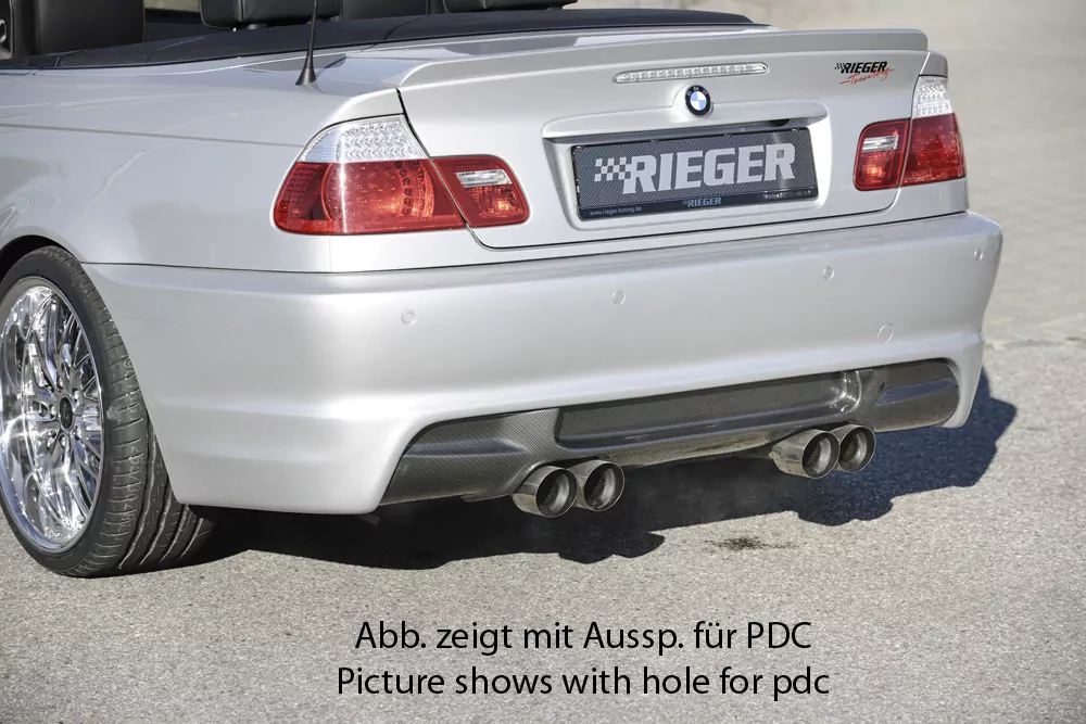 Rieger Heckschürze für BMW 3er E46 | Lim. 02.98-12.01 (bis Facelift) ohne Heckeinsatz