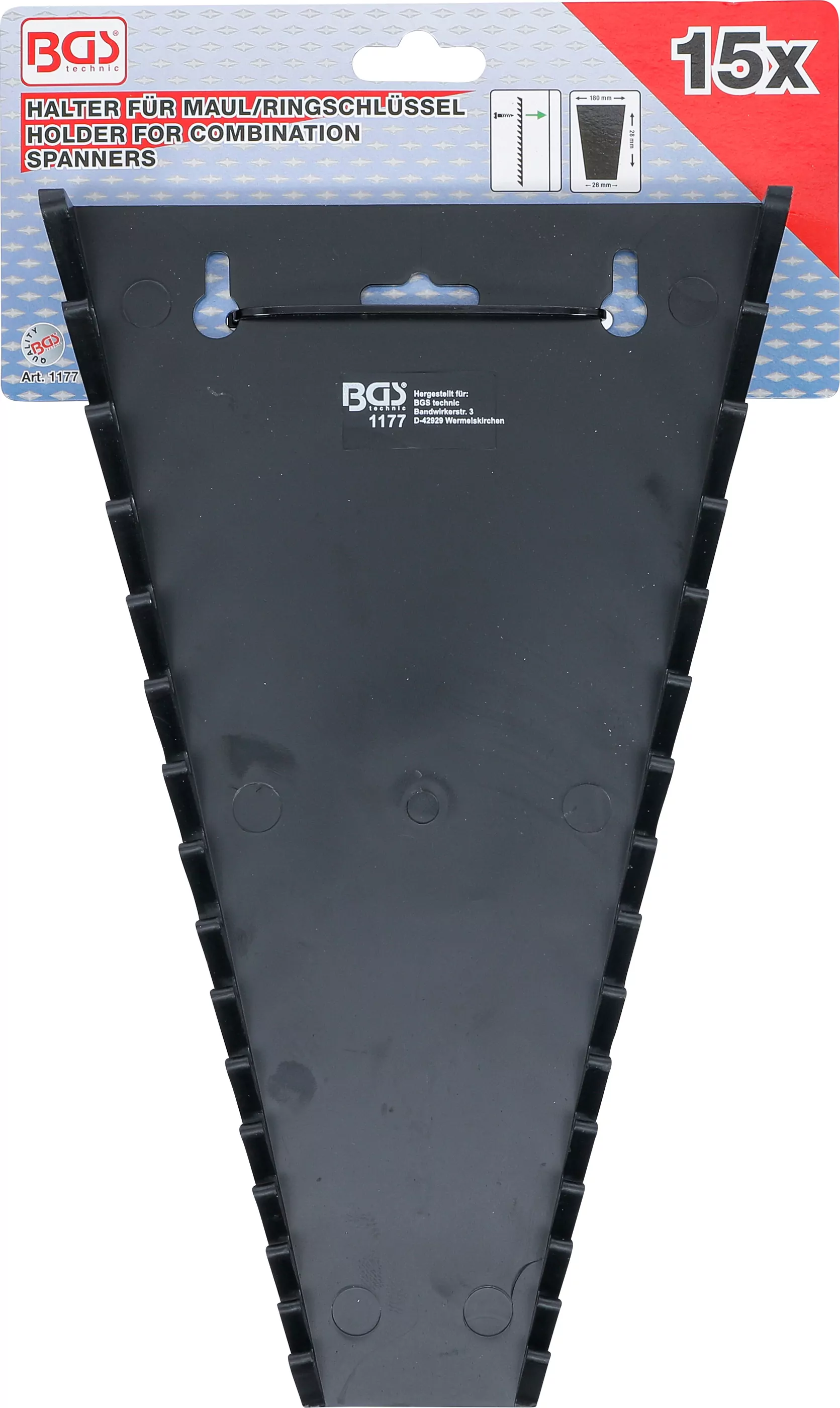 Halter für Maul-/Ringschlüssel | 15 Auflagen