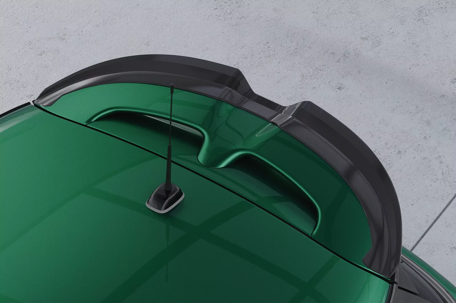 Heckflügel mit ABE für Mini F55 / F56 JCW / JCW-Trim HF946 Schwarz Strukturiert