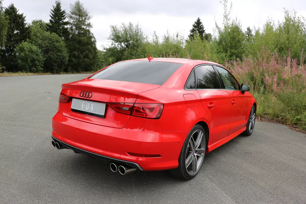 Audi A3 - 8V Limousine "mit S-Line oder S3 Stoßstange"  Endschalldämpfer quer Ausgang rechts/links - 2x80 Typ 16 rechts/links