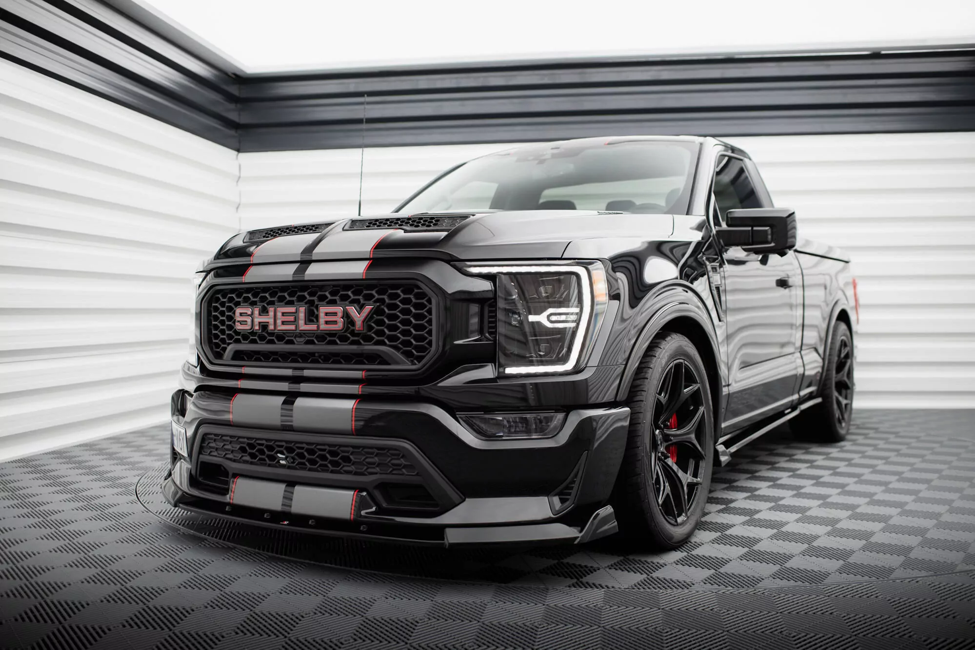 Front Ansatz Für Shelby F150 Super Snake Schwarz Hochglanz