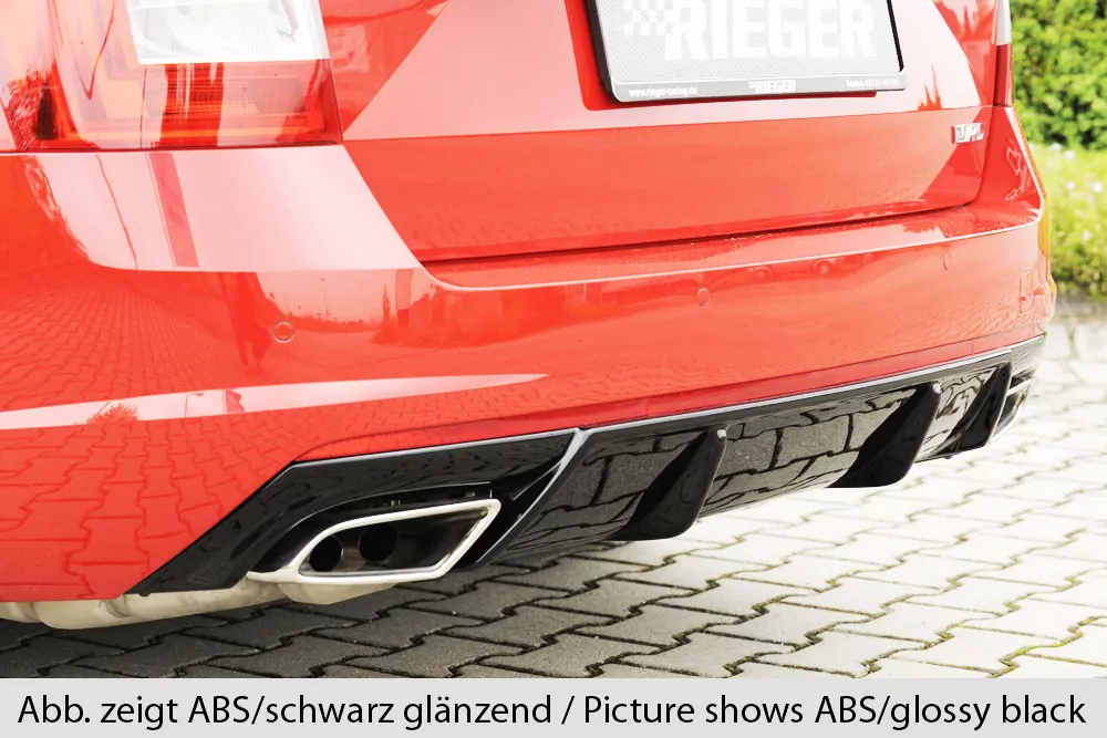 Rieger Heckeinsatz für Skoda Octavia RS (5E) | Lim. 02.17- (ab Facelift) bei Bestellung bitte genaue Motorisierung angeben!