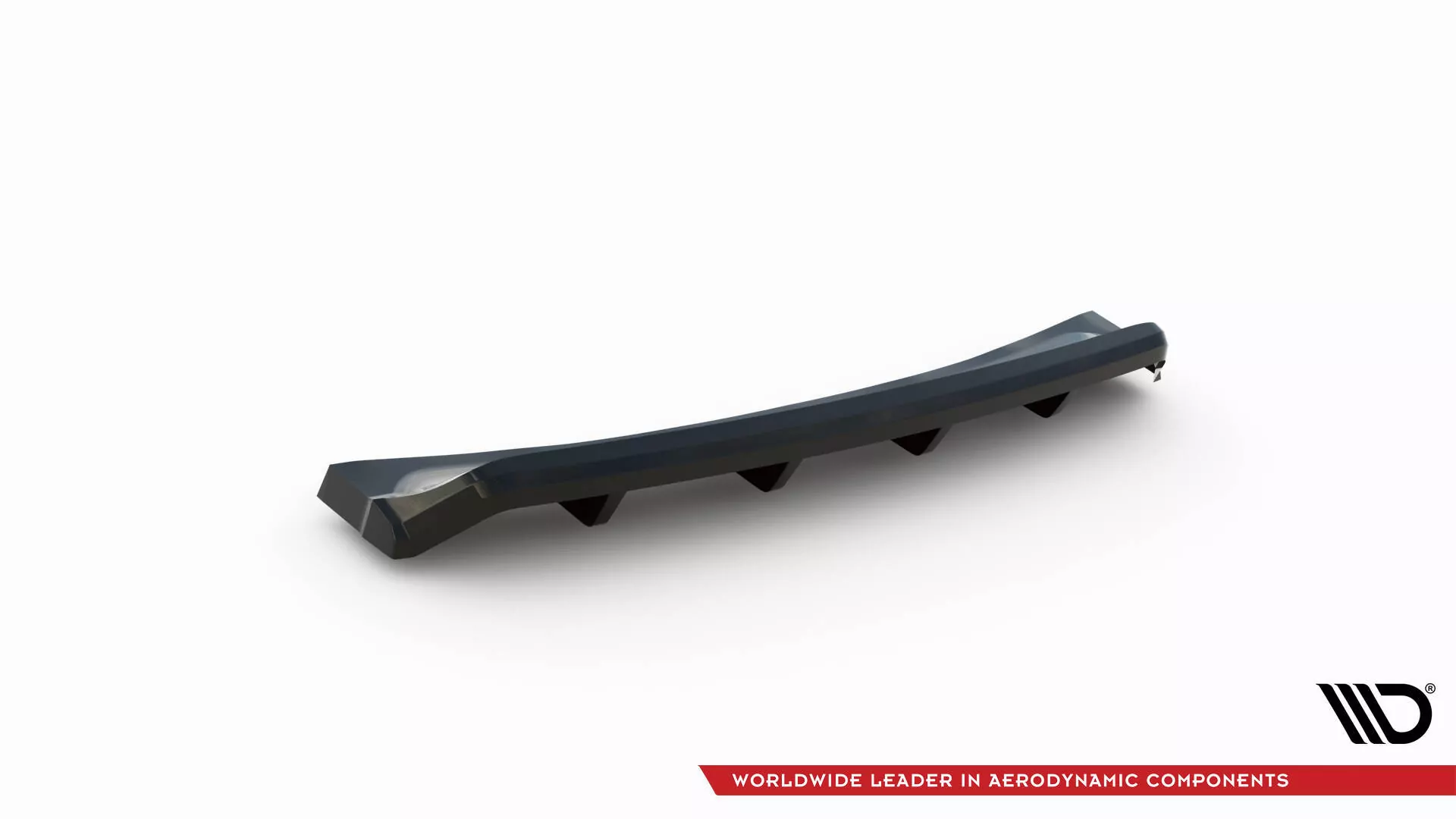 Hinten Splitter (mit Einem Vertikalem Balken) Ford Mondeo Sport Mk5 Facelift / Fusion Sport Mk2 Facelift Schwarz Hochglanz