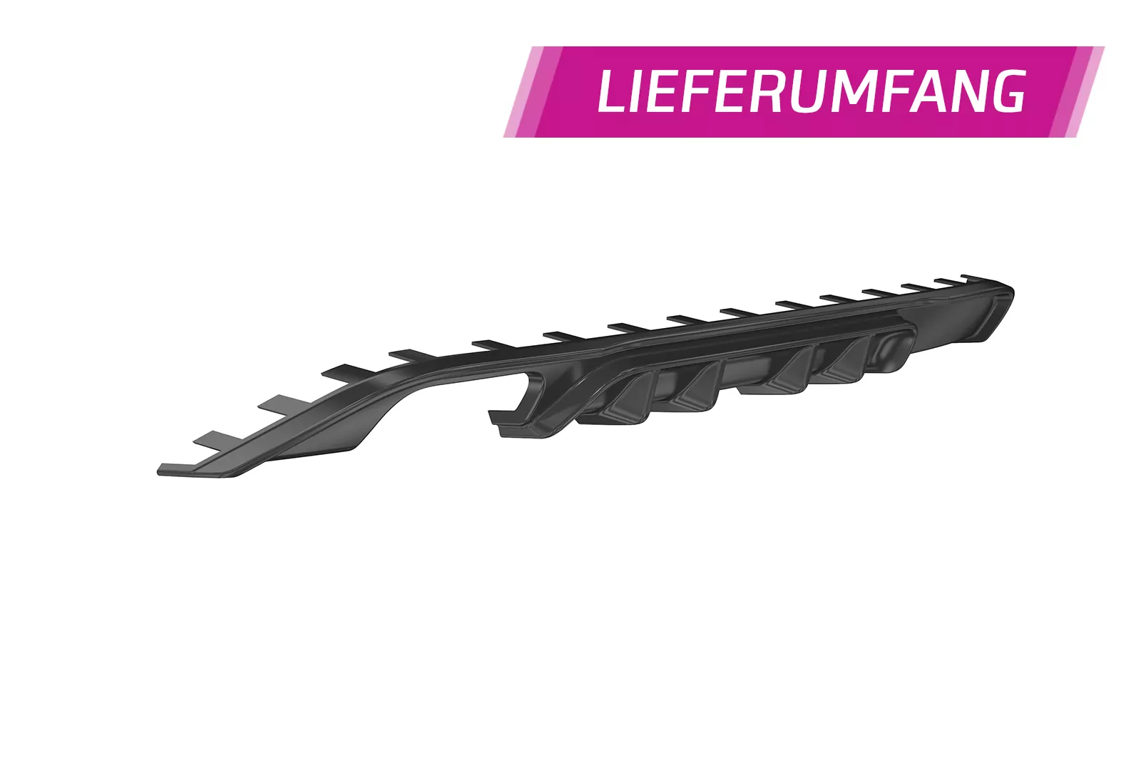 Heckansatz für VW Polo 6 2G (Typ AW) GTI HA442 Schwarz Strukturiert