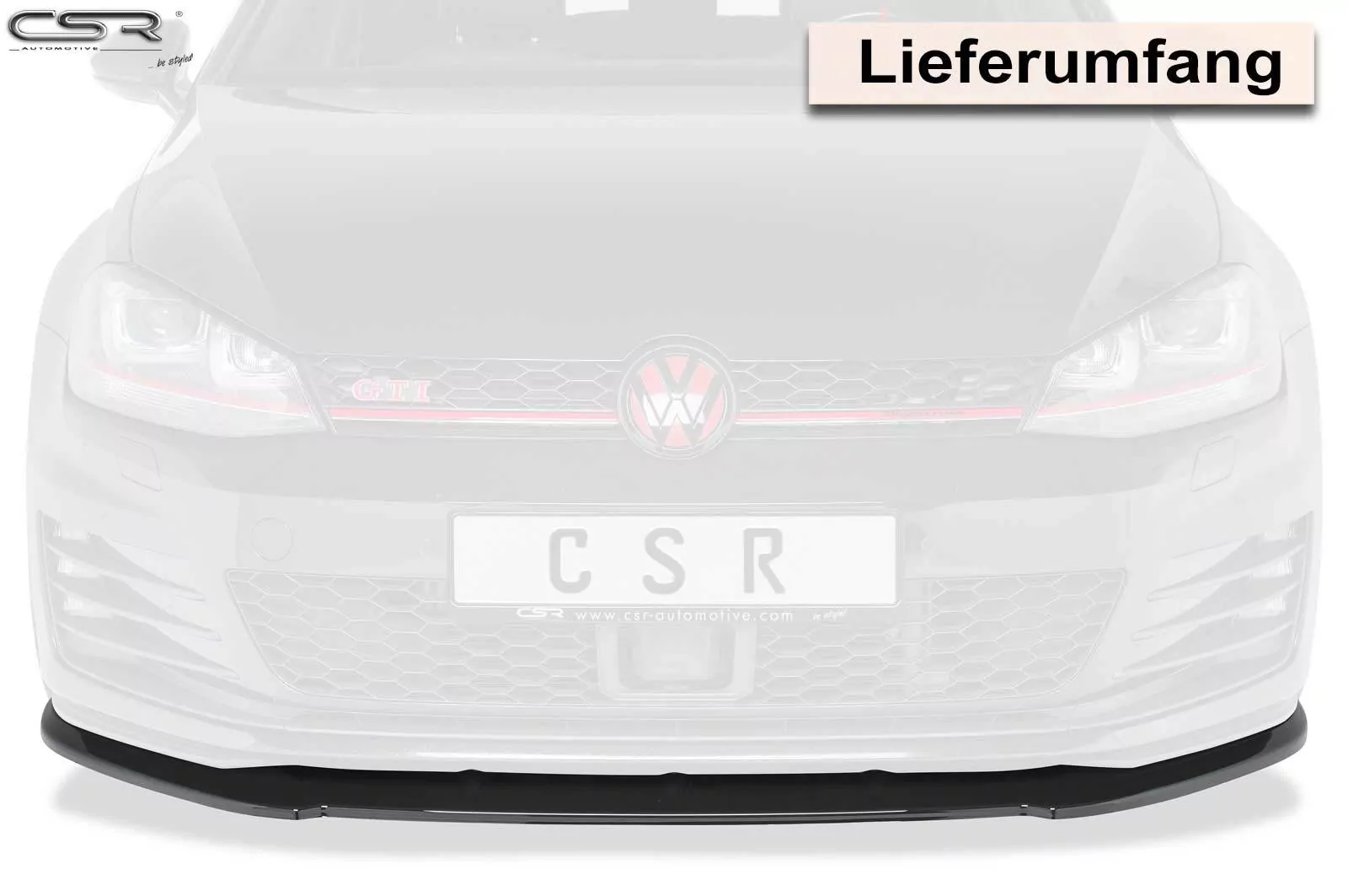 Cup-Spoilerlippe mit ABE für VW Golf 7 GTI / GTD CSL338-M Carbon Look (matt)