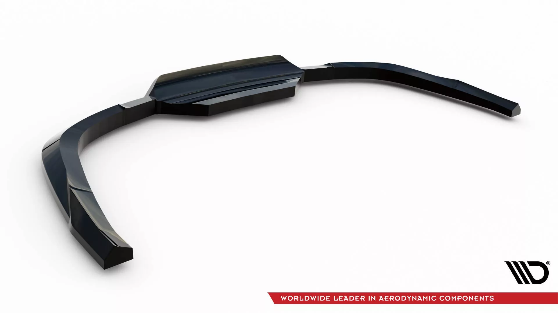 Hinten Splitter (mit Einem Vertikalem Balken) Jaguar F-Pace R-Sport Mk1 Schwarz Hochglanz