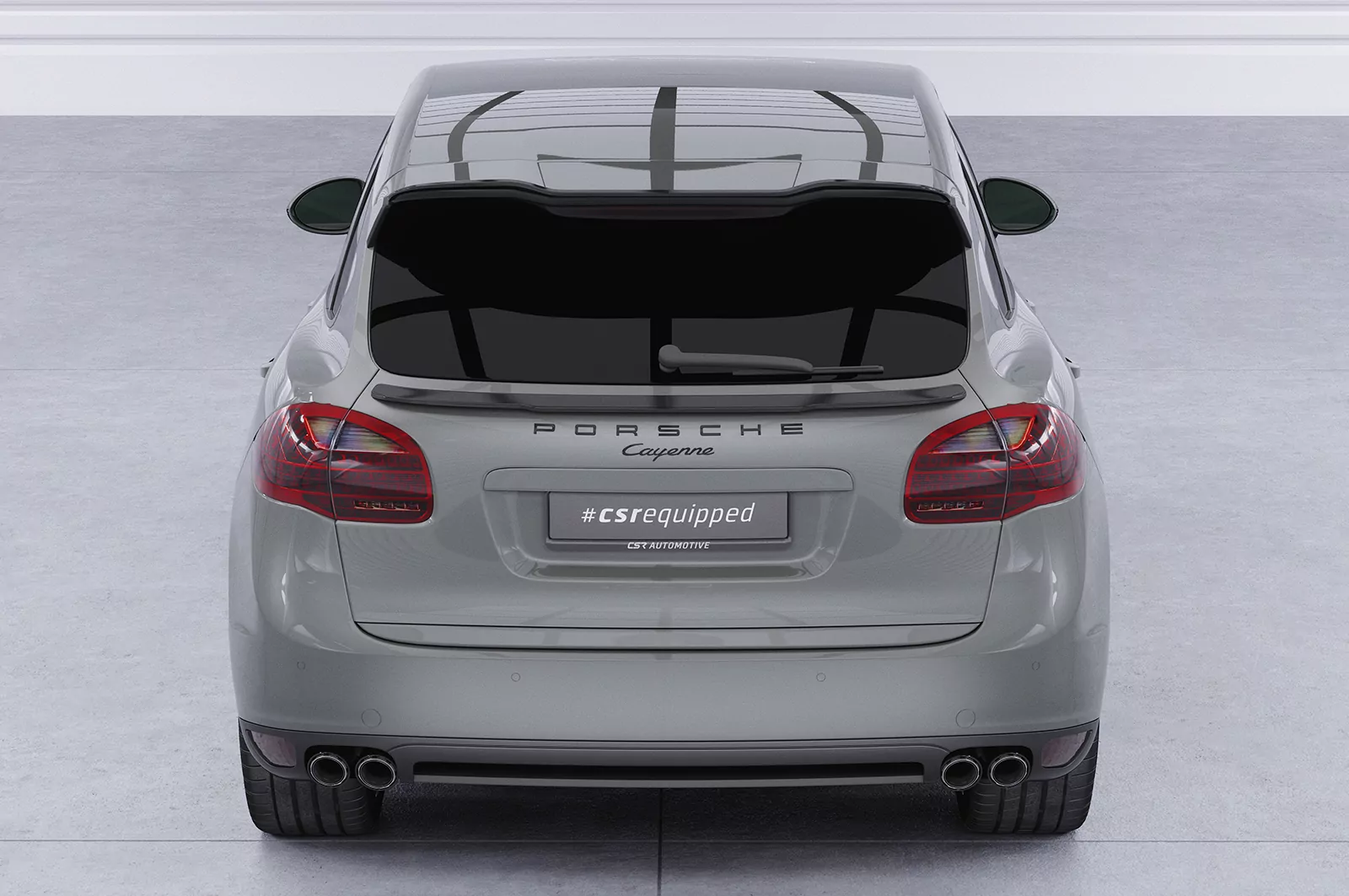 Heckflügel mit ABE für Porsche Cayenne Typ 92A HF757 Schwarz Strukturiert