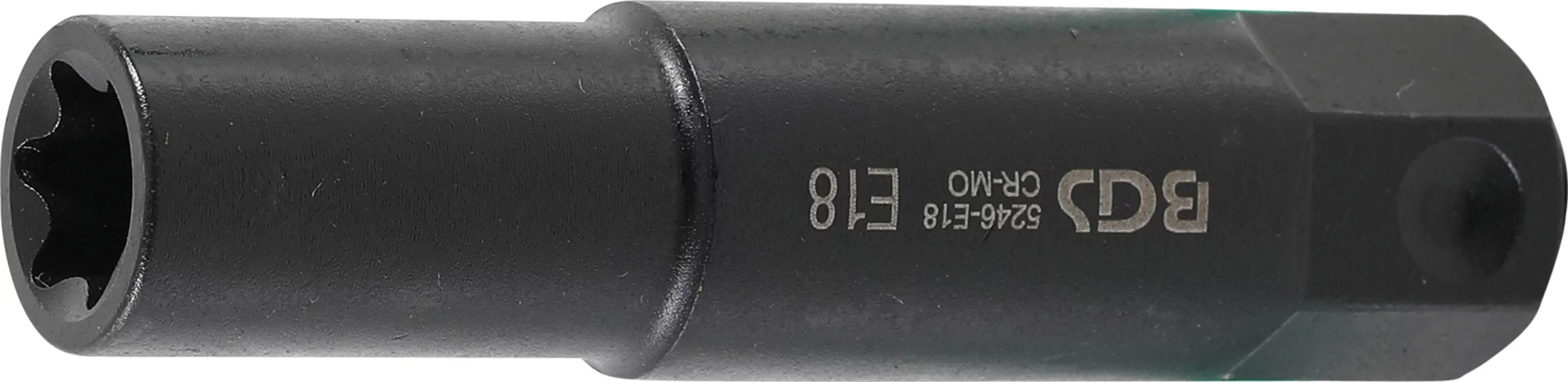 Steckschlüssel-Einsatz E-Profil, extra lang | Antrieb Außensechskant 22 mm | SW E18