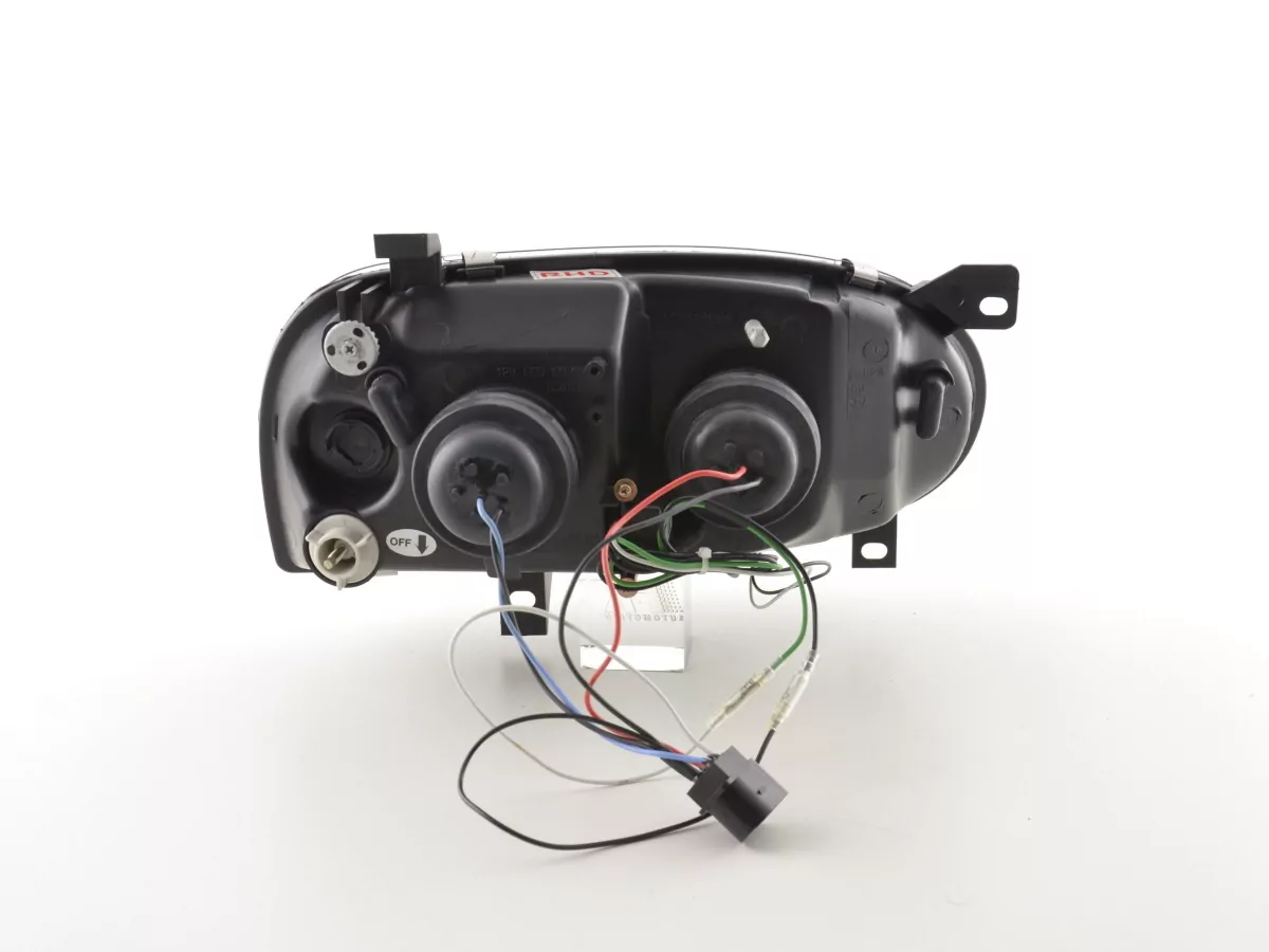 Scheinwerfer Set Daylight LED TFL-Optik VW Golf 3 Typ 1HXO 1EXO Bj. 91-97 schwarz