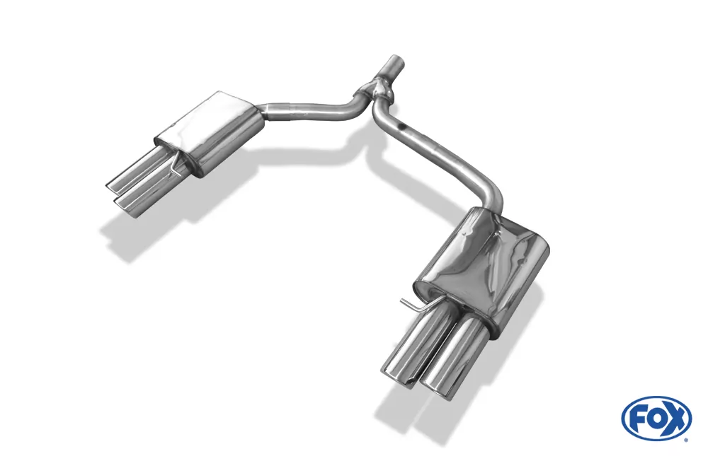 Audi A4 B8 Limousine/ Avant + S-Line Endschalldämpfer rechts/links zweiflutig inkl. Y-Adapterrohr Ø55mm - 2x90 Typ 17 rechts/links