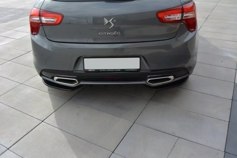 Heck Ansatz Flaps Diffusor Passend Für Diffusor Passend Für CITROEN DS5 FL, Vor FL Schwarz Hochglanz Schwarz Hochglanz