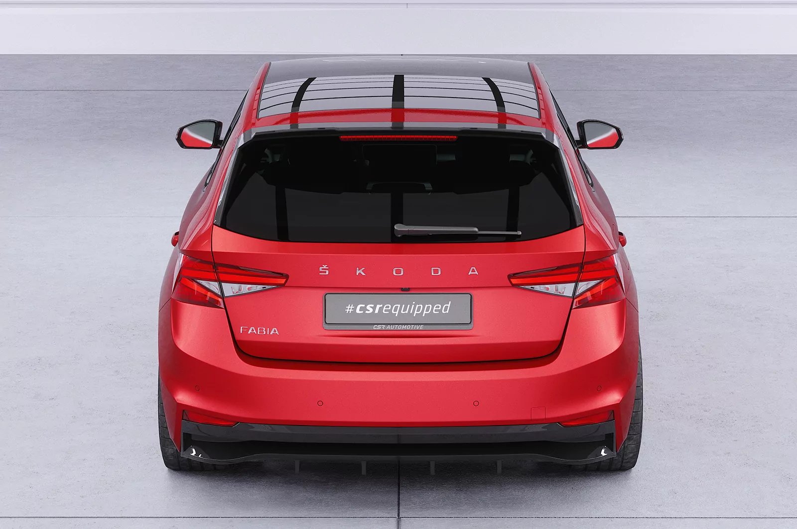 Heckflügel mit ABE für Skoda Fabia 4 HF119 Schwarz Strukturiert