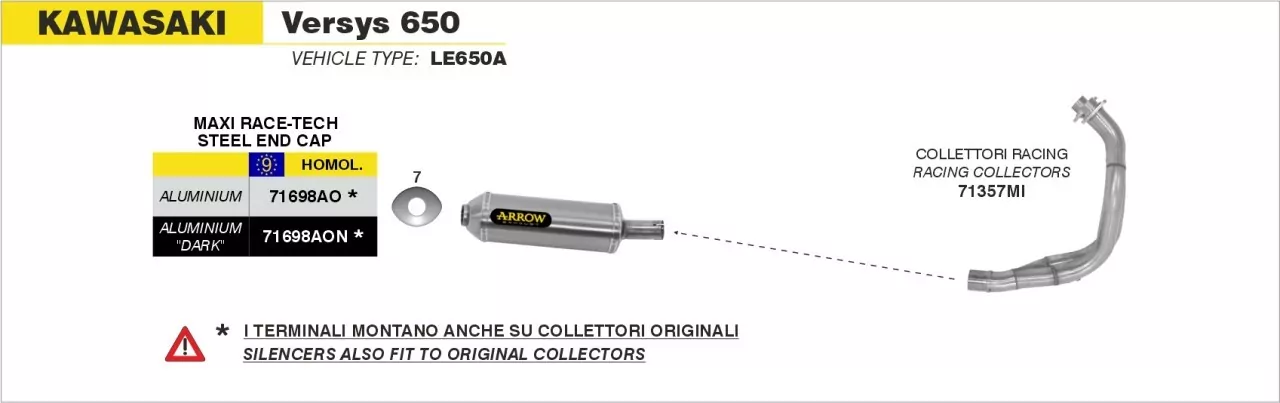 Arrow MaXi Race-Tech Approved Aluminium Dark