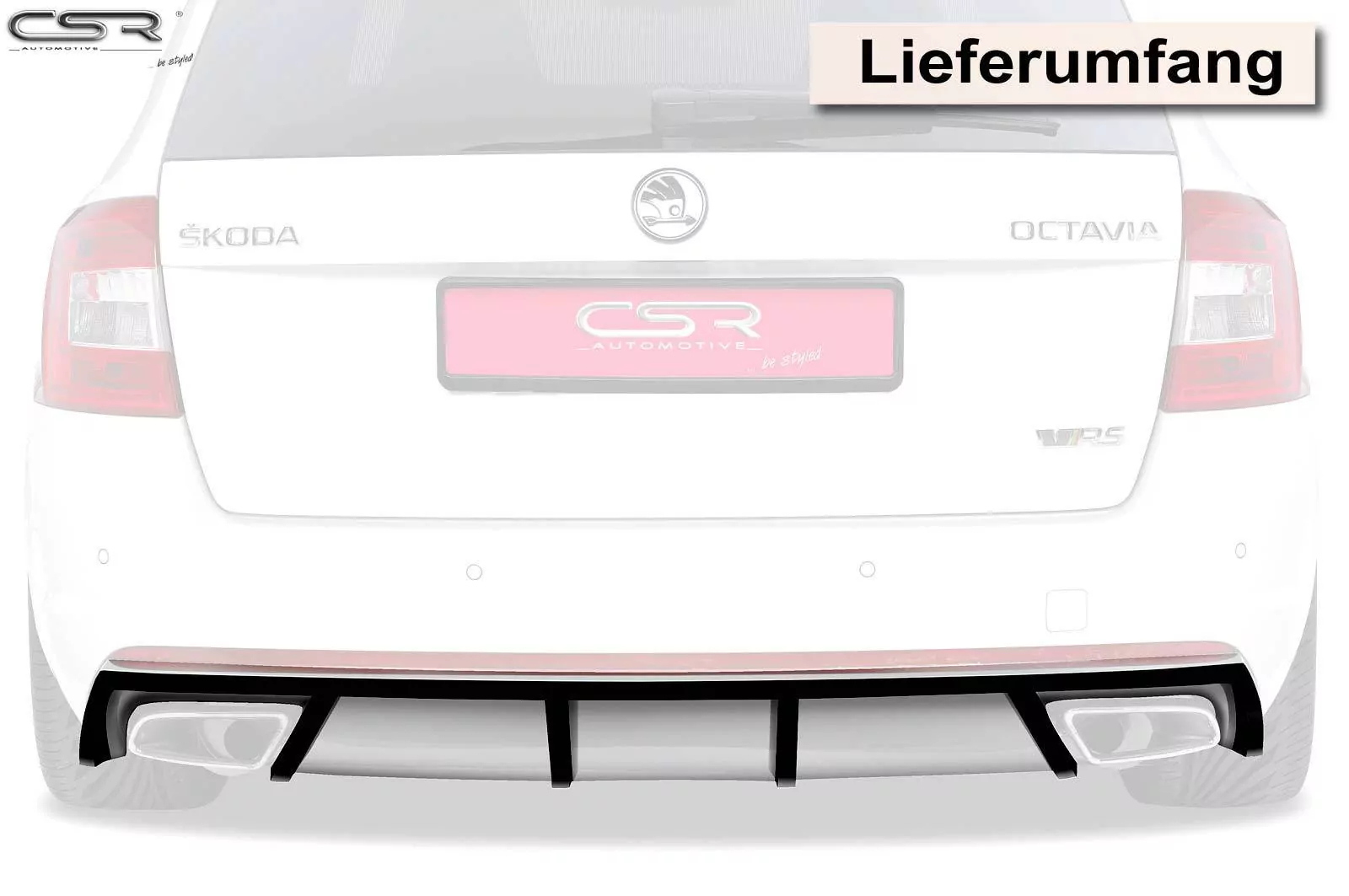 Heckansatz für Skoda Octavia 3 Typ 5E HA130