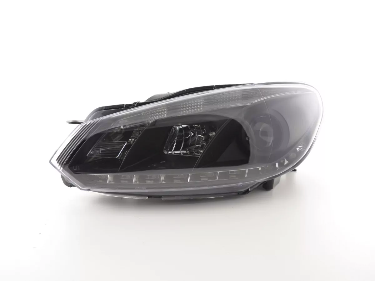 Scheinwerfer Set Daylight LED Tagfahrlicht VW Golf 6 Typ 1K Bj. 08- schwarz für Rechtslenker