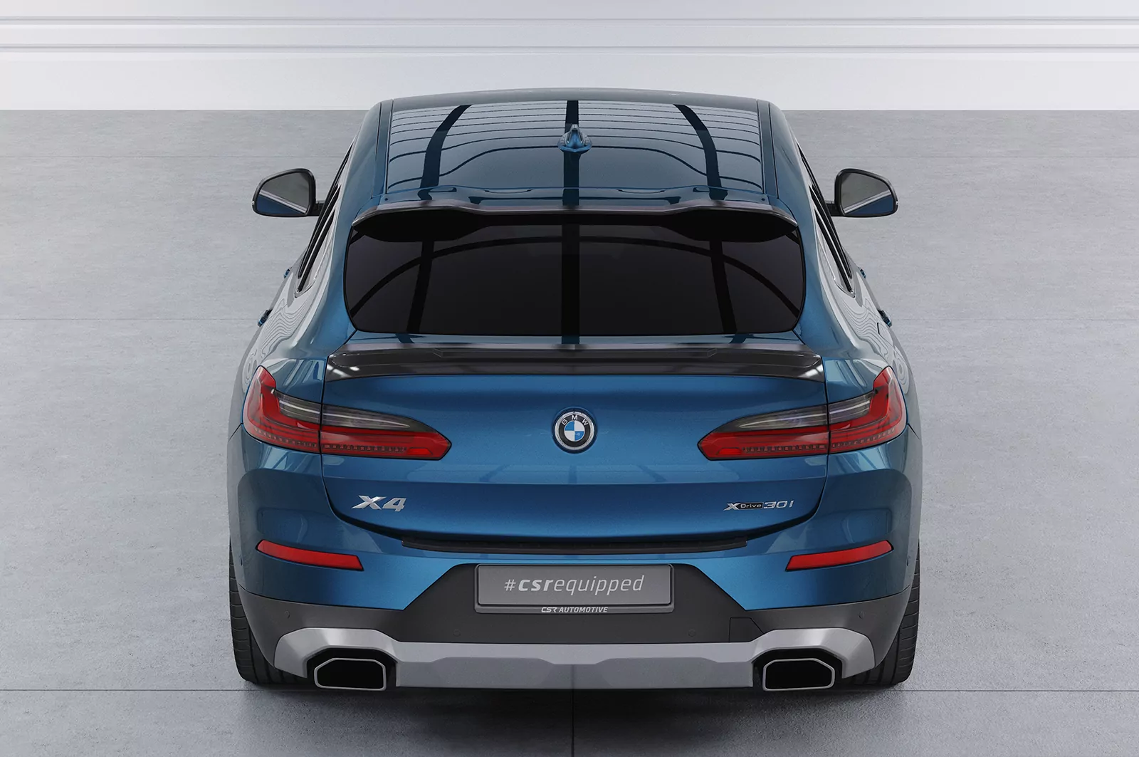 Heckflügel mit ABE für BMW X4 G02 HF932 Schwarz Strukturiert