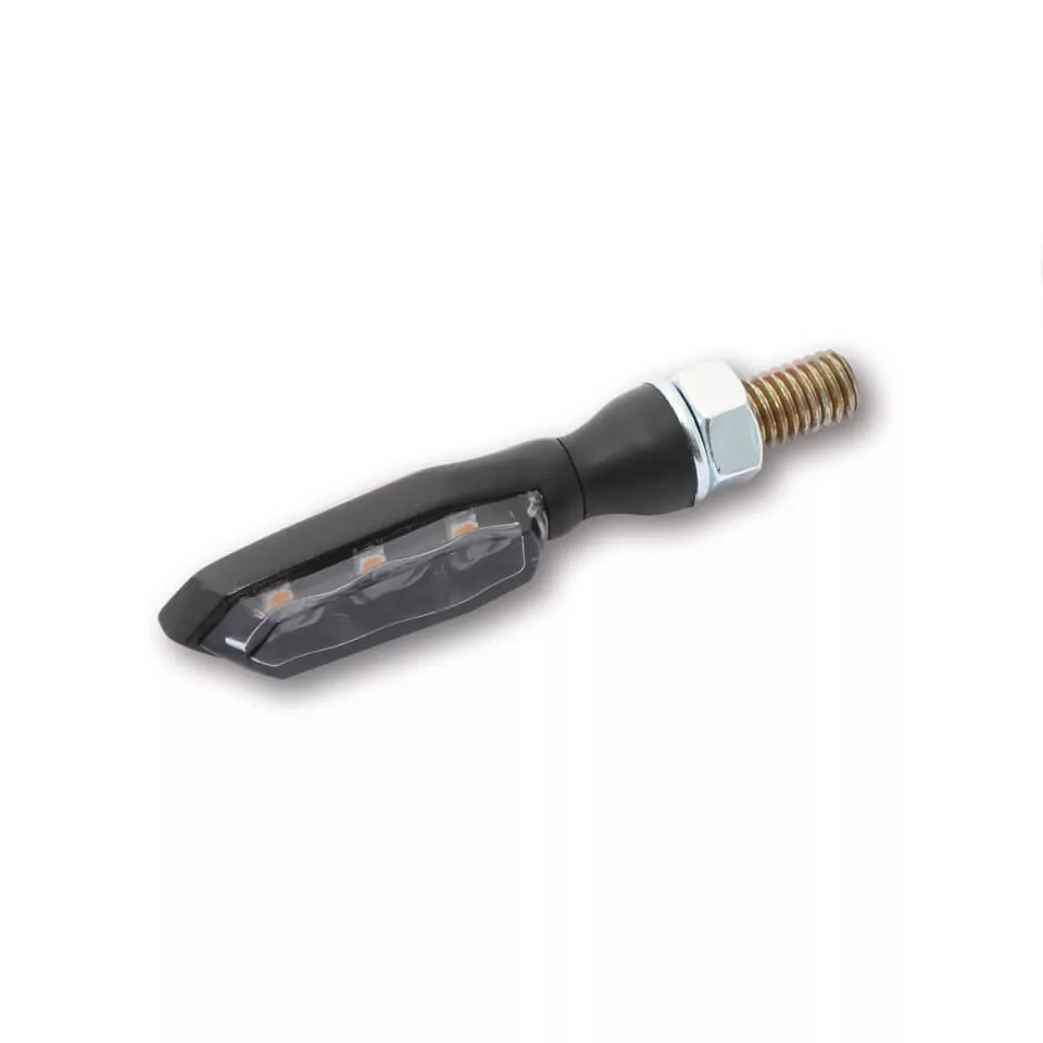 HIGHSIDER Pro Sonic-X1 LED Blinker Gehäuse Schwarz / Linse Rauchgrau (Paar), Vorn & Hinten