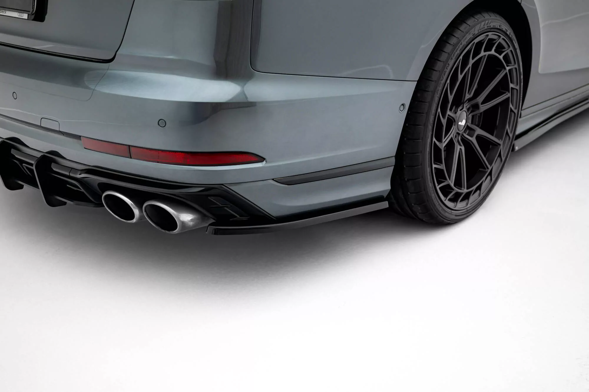 Heck Ansatz Flaps Diffusor Für Audi S8 D5 Facelift Schwarz Hochglanz