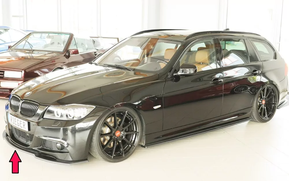 Rieger Spoilerschwert matt schwarz für BMW 3er E91 Touring 09.08- (ab Facelift) LCI